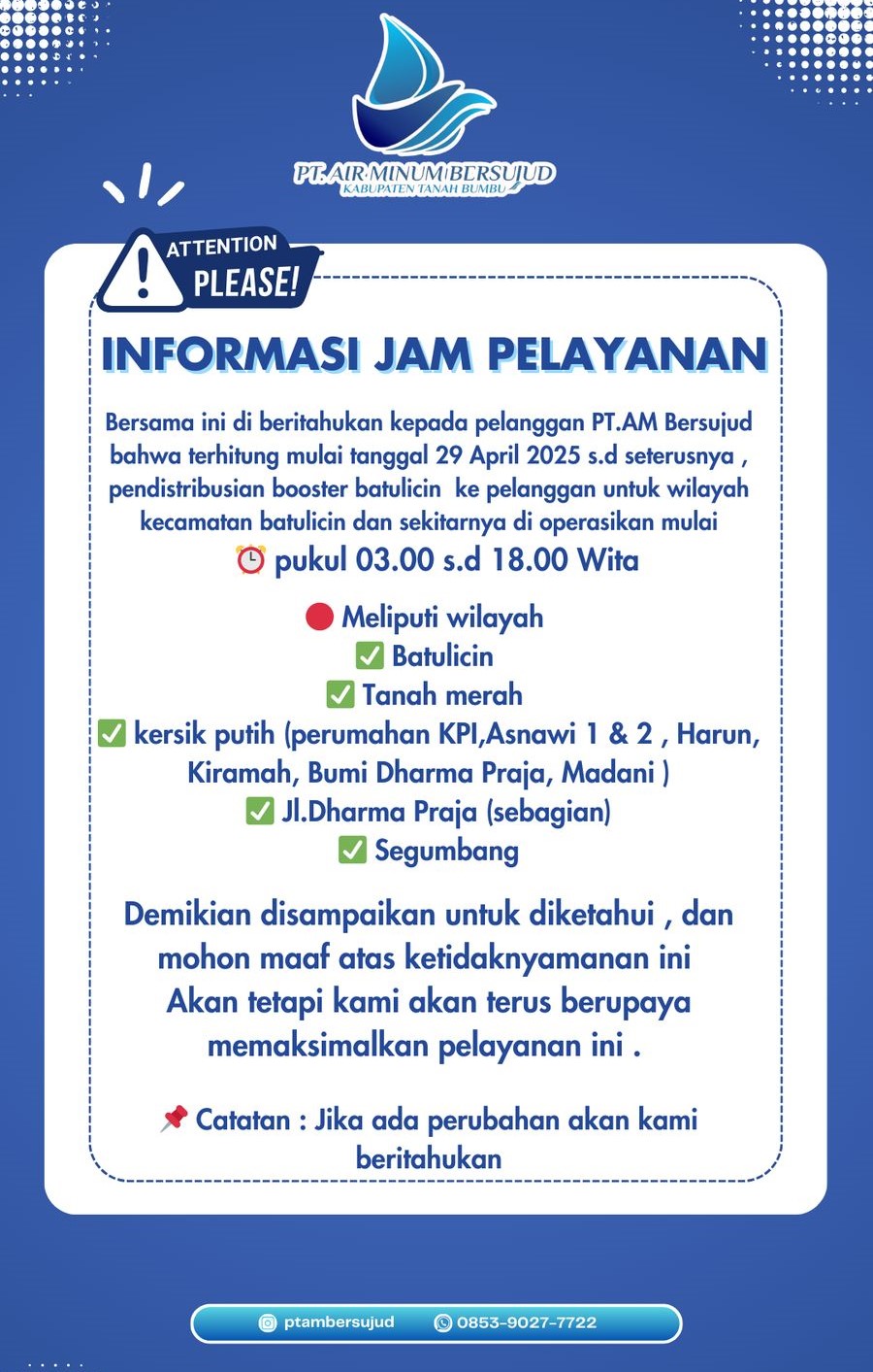Informasi Jam Pelayanan