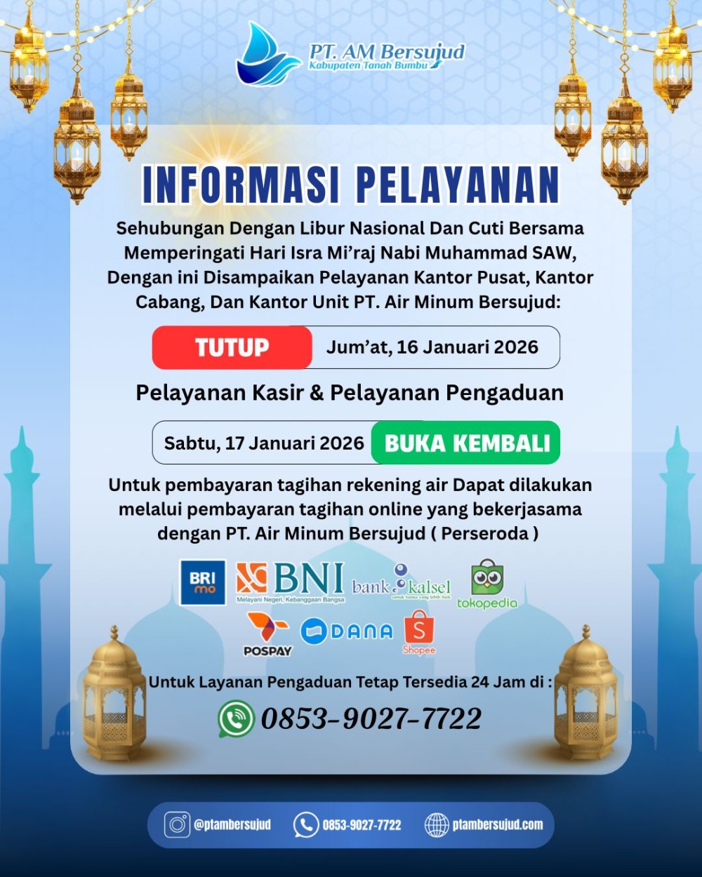 📢 INFORMASI PELAYANAN 📢